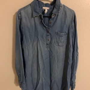 Maternity denim shirt